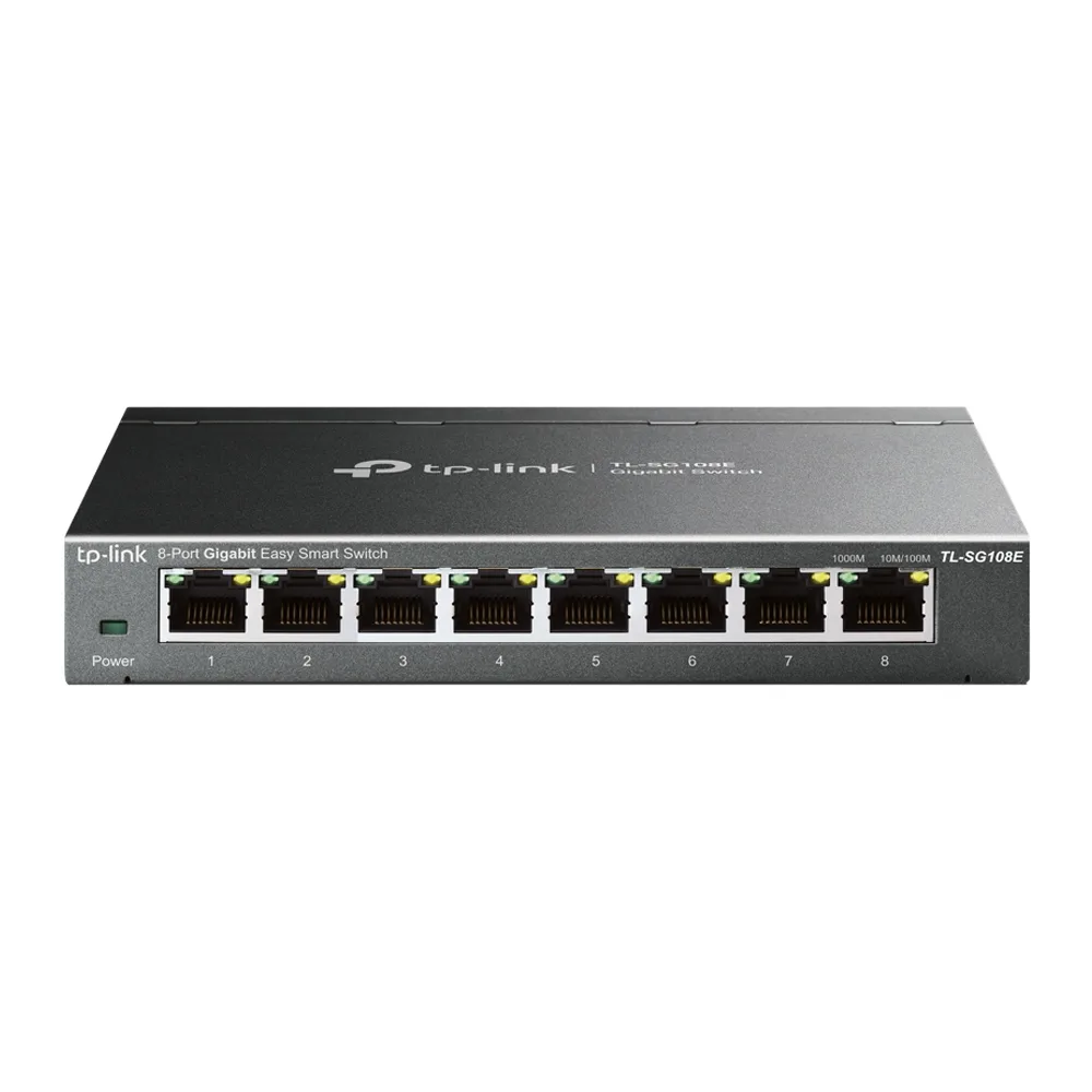 TP-Link Switch 8 porturi 10/100/1000 Gigabit L2 smart QoS VLAN TL-SG108E
