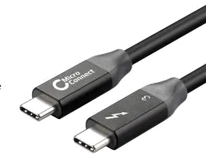 MicroConnect Cablu Thunderbolt 3 USB-C 20Gbps dual 4K60Hz 1m