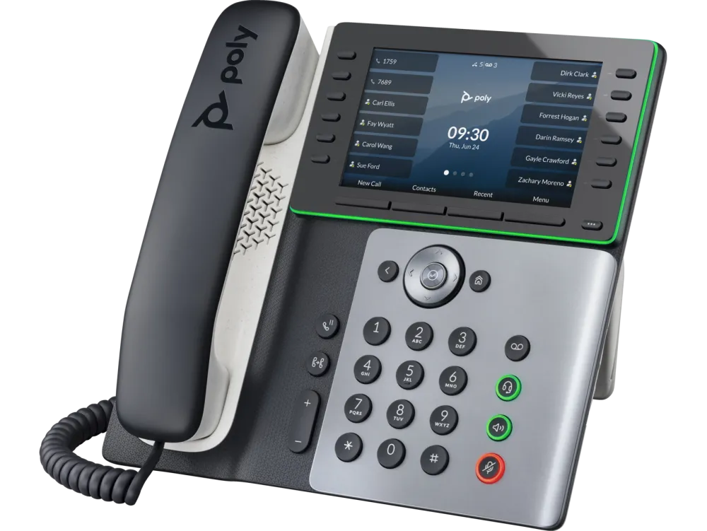 HP Poly Edge E550 IP Phone and PoE-enabled