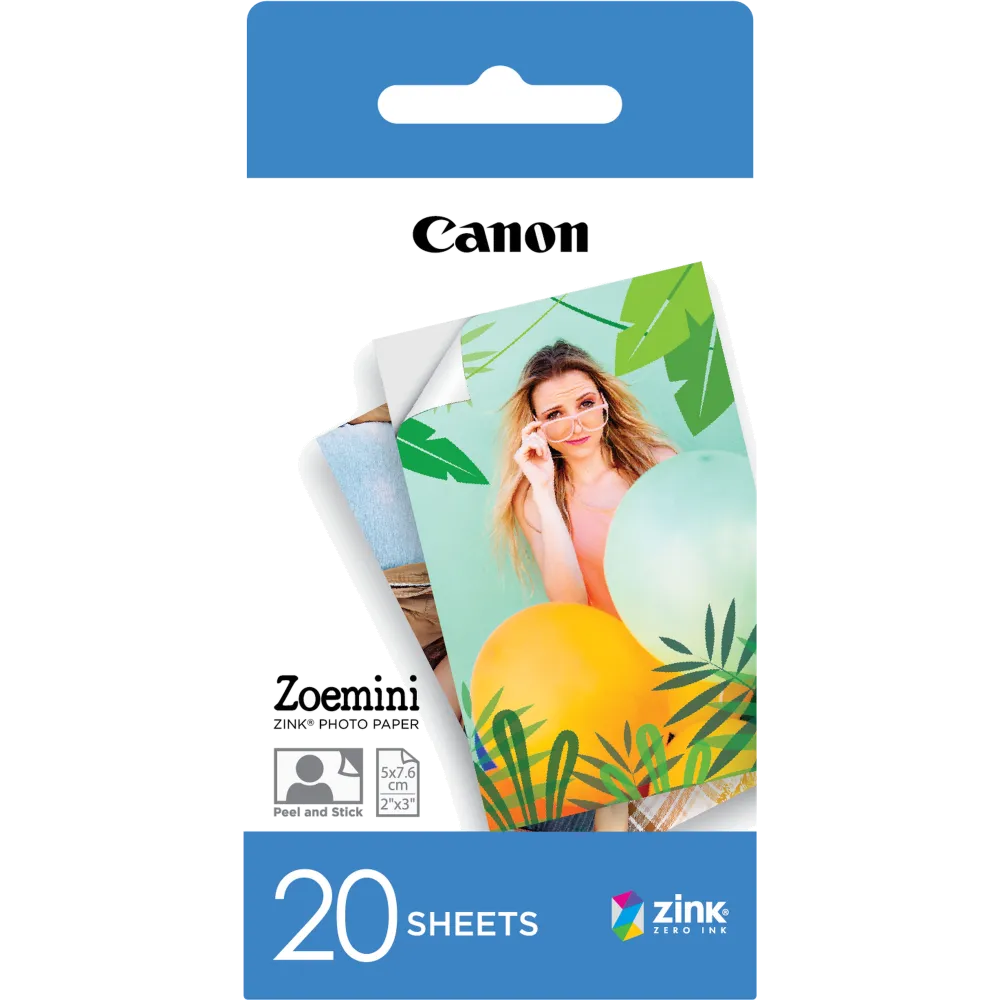Canon Hartie foto ZINK 5x7.6 cm Zoemini, 20 poze