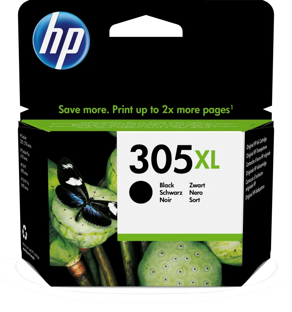 HP 3YM62AE Cartus cerneala No. 305XL negru high-capacity, ORIGINAL, 240 pag.