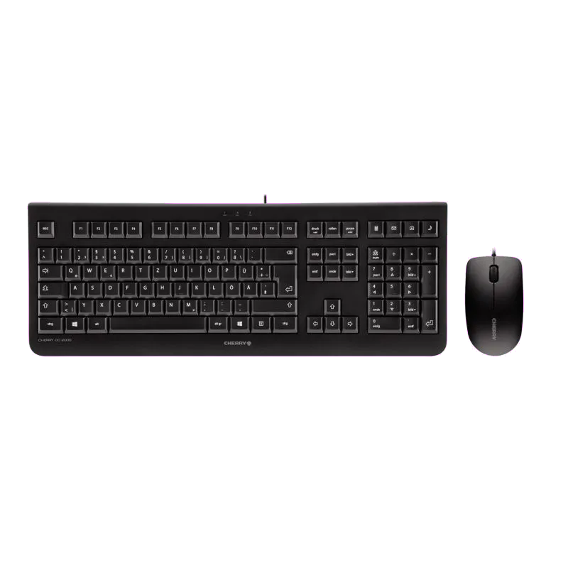 Cherry DC 2000 Kit tastatura si mouse, cu fir, CZ, SK, (Cehă/Slovacă), Negru