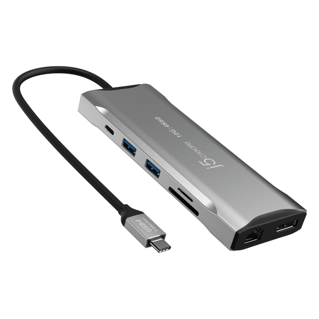 j5create 4K60 Elite USB-C Mini Dock 10Gbps Triple-Monitor 