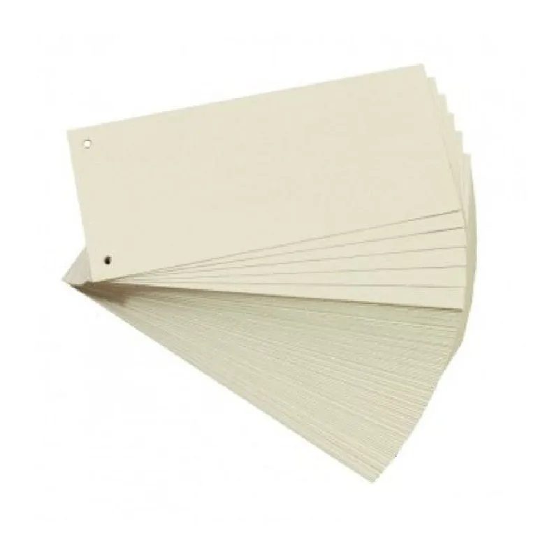 Office Separatoare carton biblioraft 100x240mm galbene, set 100