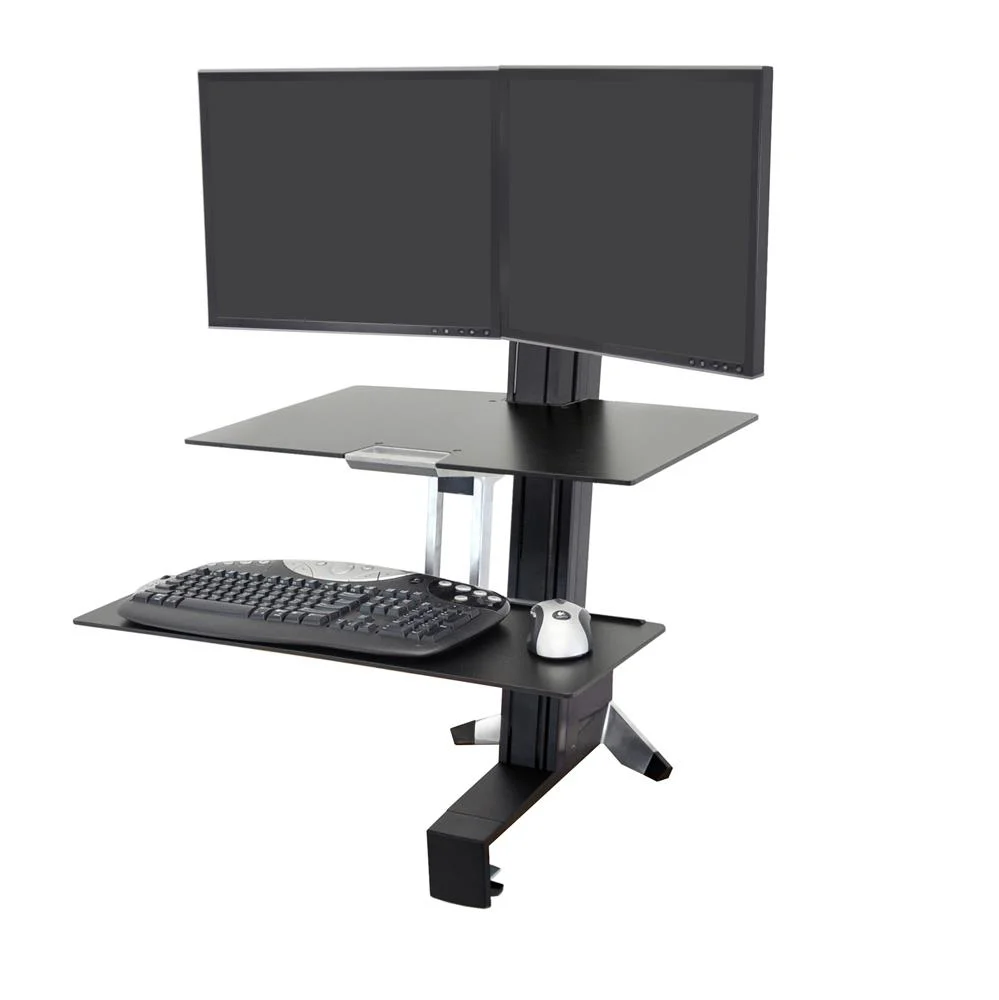 Ergotron WorkFit-S, Dual Monitor with Worksurface+