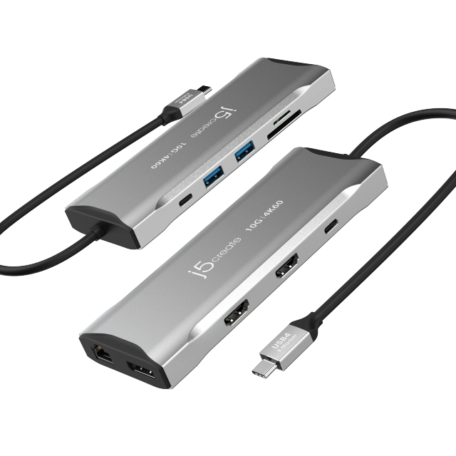 j5create 4K60 Elite USB-C Mini Dock 10Gbps Triple-Monitor 