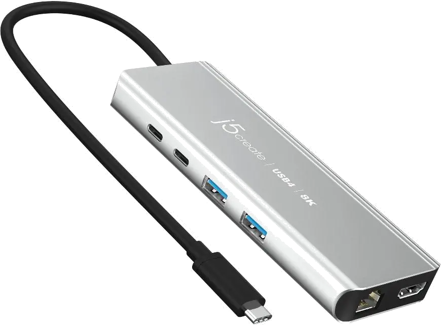 j5create USB4 8K MULTI-PORT HUB SPACE/GREY