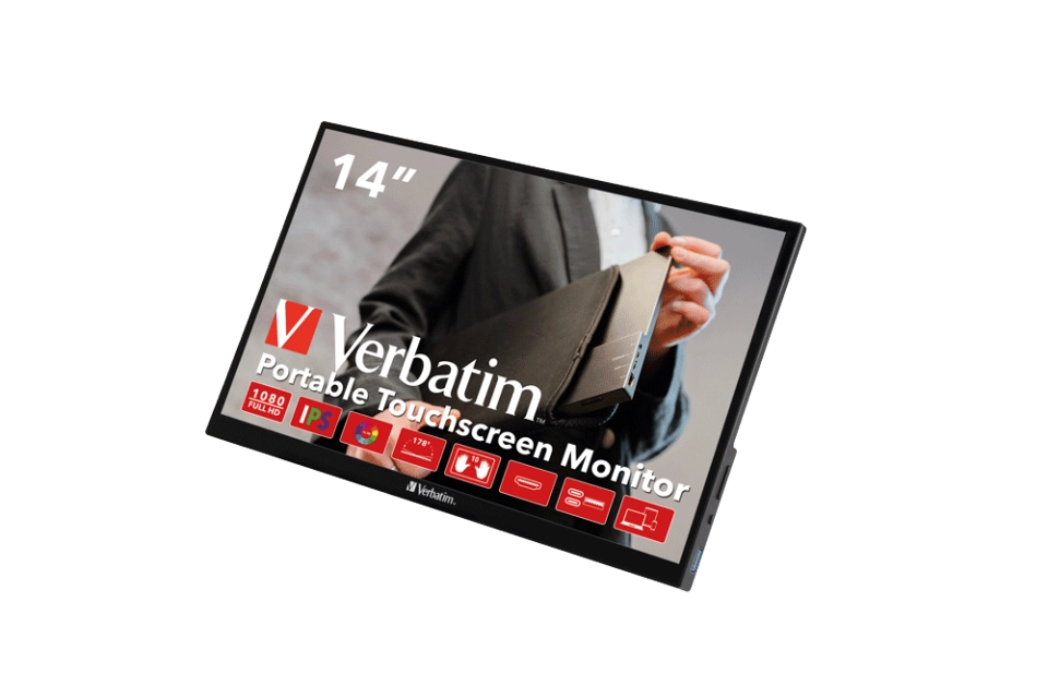 Verbatim PMT-14 monitor portabil touchscreen 14 inch IPS FHD 