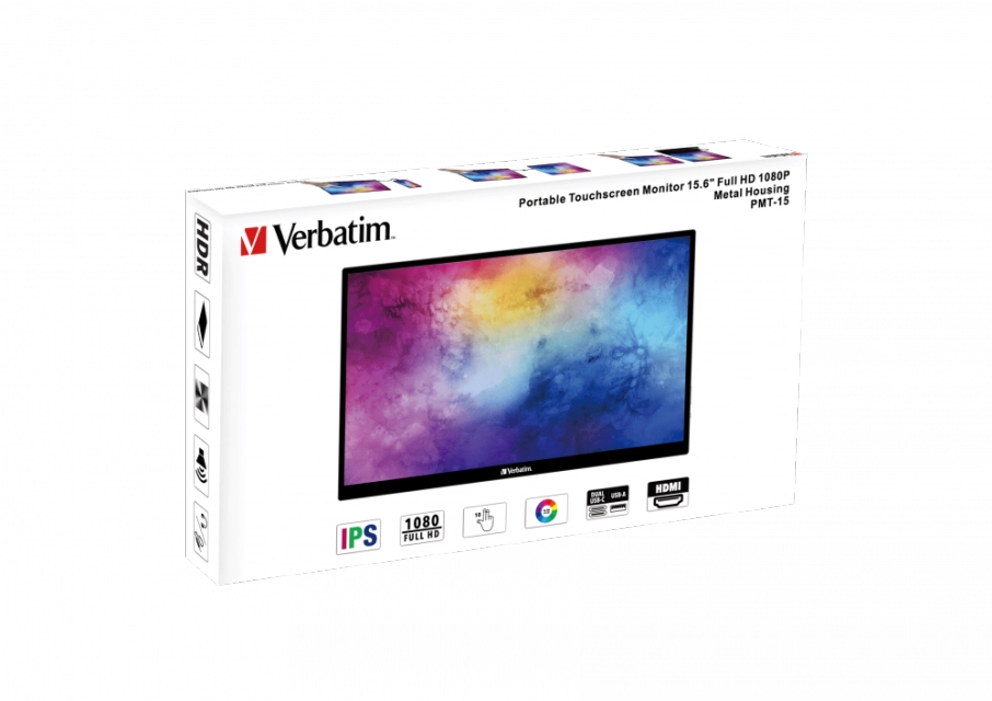 Verbatim PMT-15 monitor portabil touchscreen 15.6 inch IPS FHD 