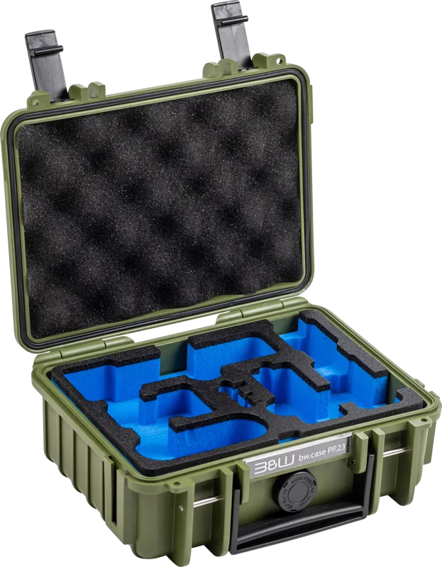 B&W Geanta de transport si carcasa de protectie pentru DJI Osmo Pocket 3 Verde