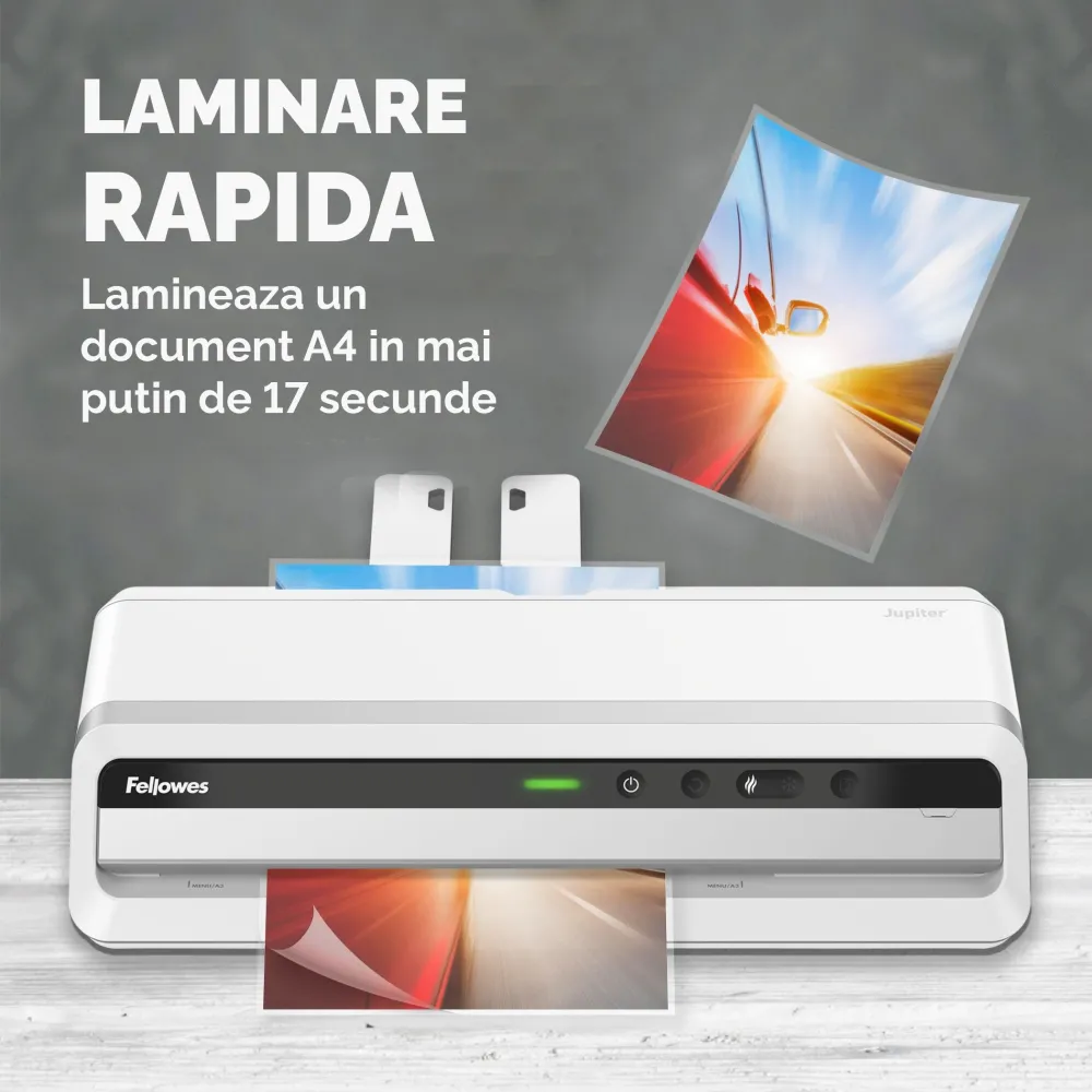 Fellowes Laminator A3 JupiterLX 250mic 320mm 1400mm/min 6role lifestyle