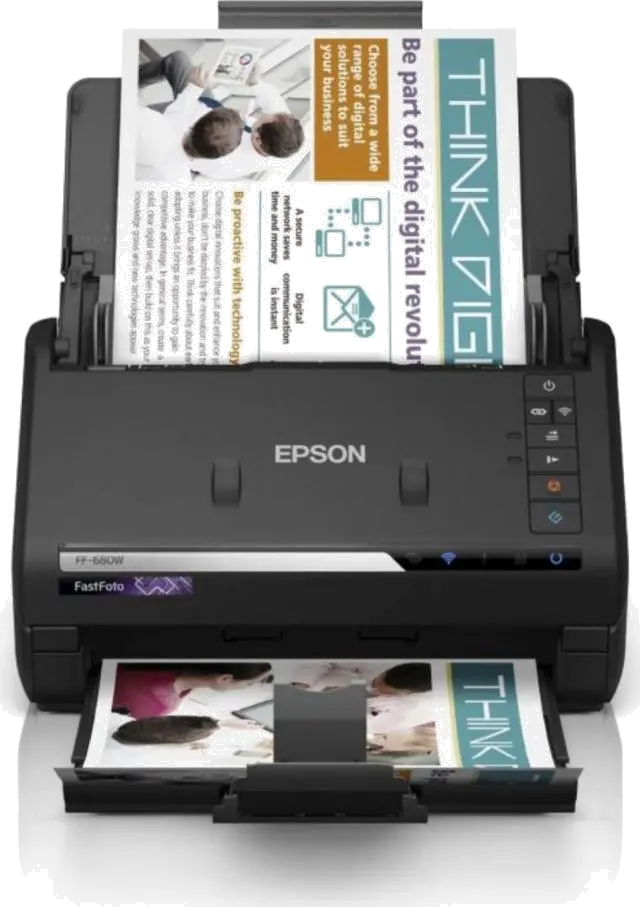 Epson Scanner FASTFOTO FF-680W, dimensiune A4, tip sheetfed, viteza 46ppm B&W si Color 