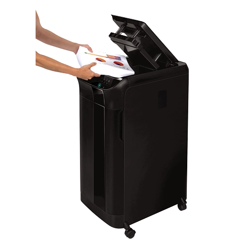 Fellowes Distrugator documente AutoMax 600M, ADF 600 coli, 14 coli manual, 2x12 mm, P-5, cos 83L 
