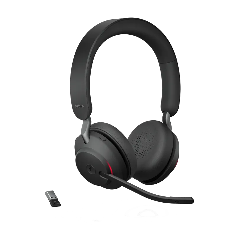 Jabra Evolve2 65 MS Stereo wireless, USB-A Link 380a, negru 