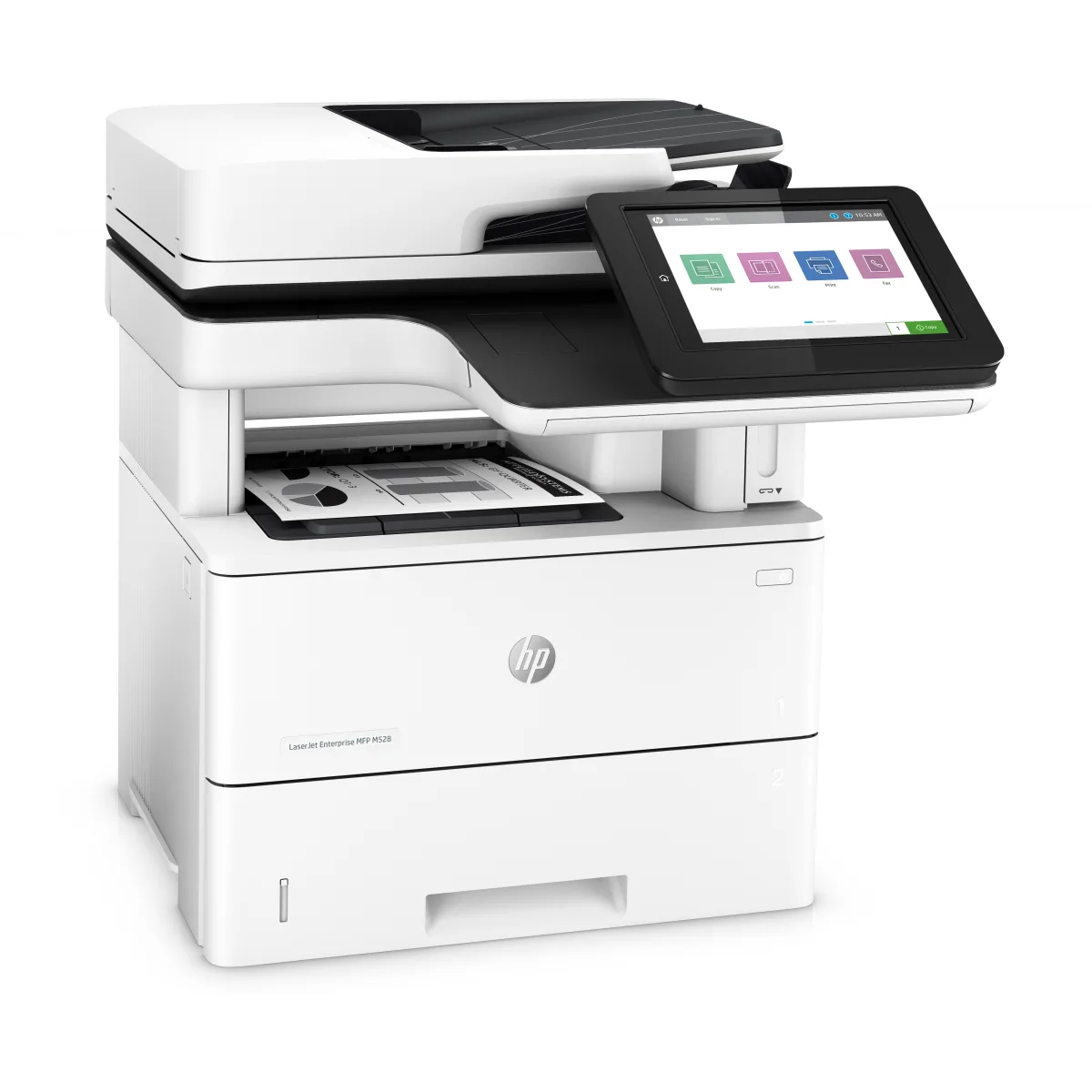HP LaserJet Enterprise M528f multifunctional mono fax (1PV65A) angle