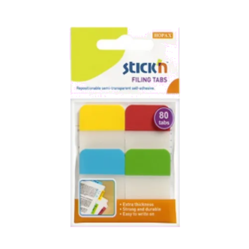 Hopax Index plastic transparent 38x25mm margine neon
