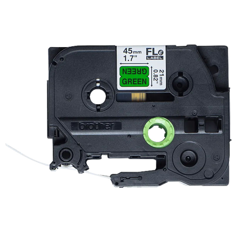 Brother Etichete cabluri FLE-7511 45x21mm negru pe verde 