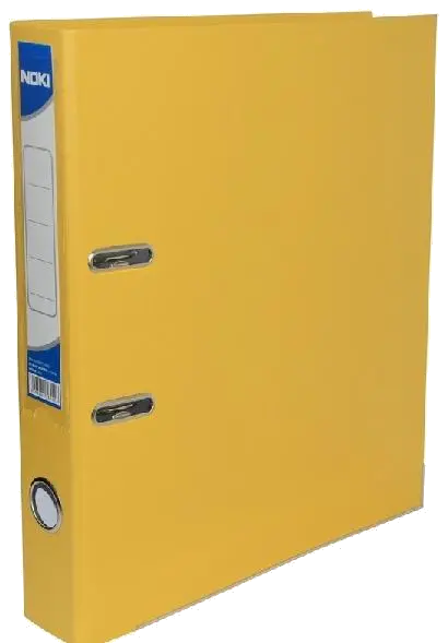 Noki Biblioraft plastifiat 5cm galben, margini metalice