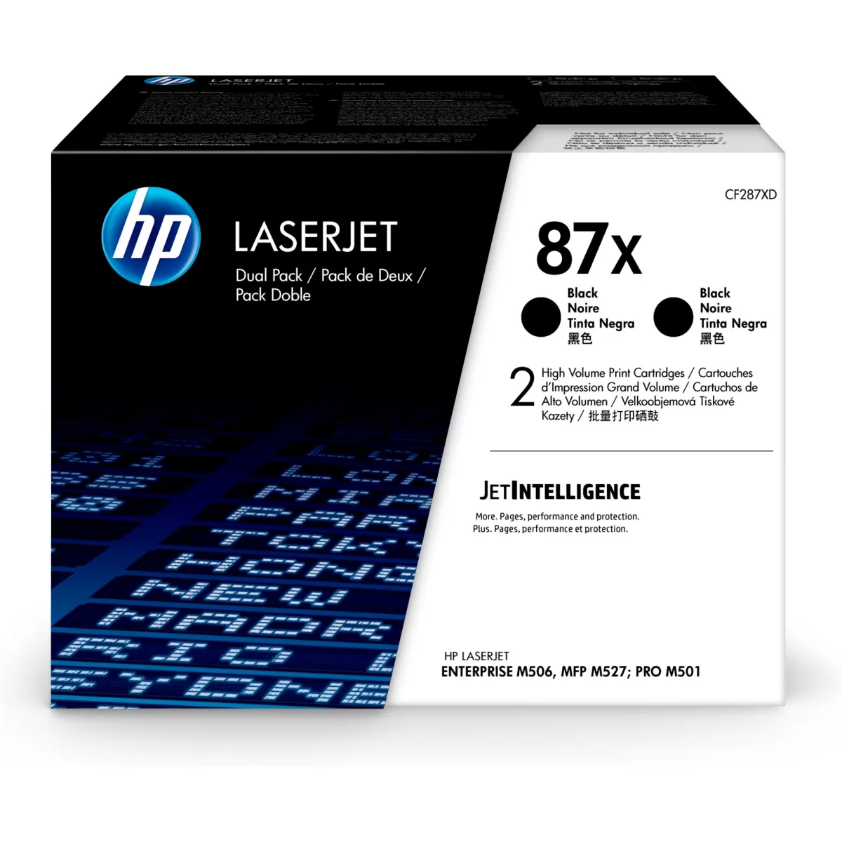 HP Set 2 tonere originale 87X Negru 2x18000 pag (CF287XD)