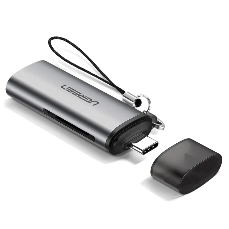 Ugreen CM184 card reader extern interfata USB Type-C citeste/scrie: SD si TF microSD