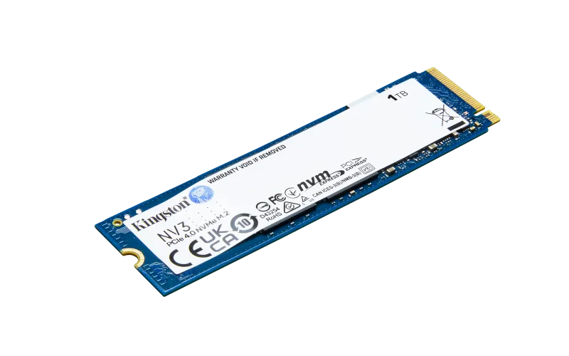 Kingston SNV3S SSD intern M2-2280 1TB PCI E 6000MB/s read 4000MB/s write