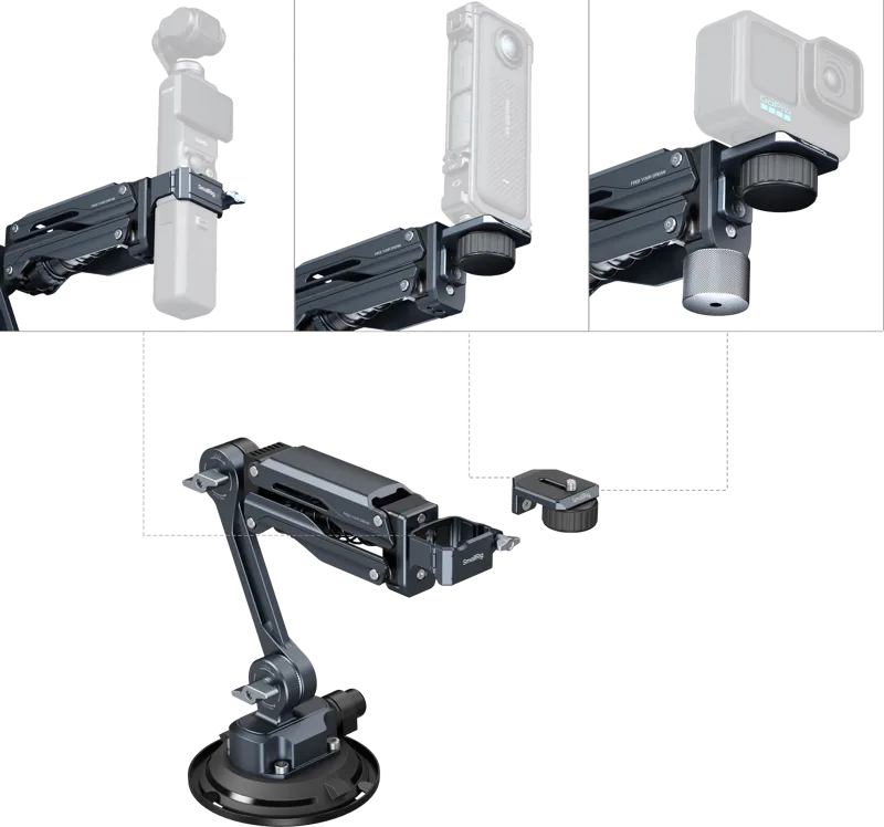 SmallRig 5123 Mini Shock Absorber Arm for DJI Osmo Pocket 3 / GoPro HERO13 / Insta360 X4 