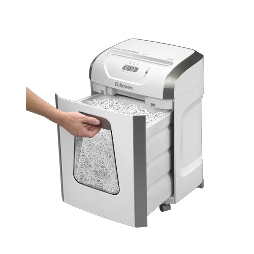 Fellowes Distrugator documente 15C alb, 15 coli, particule 4x40 mm, P-4, cos 19L 