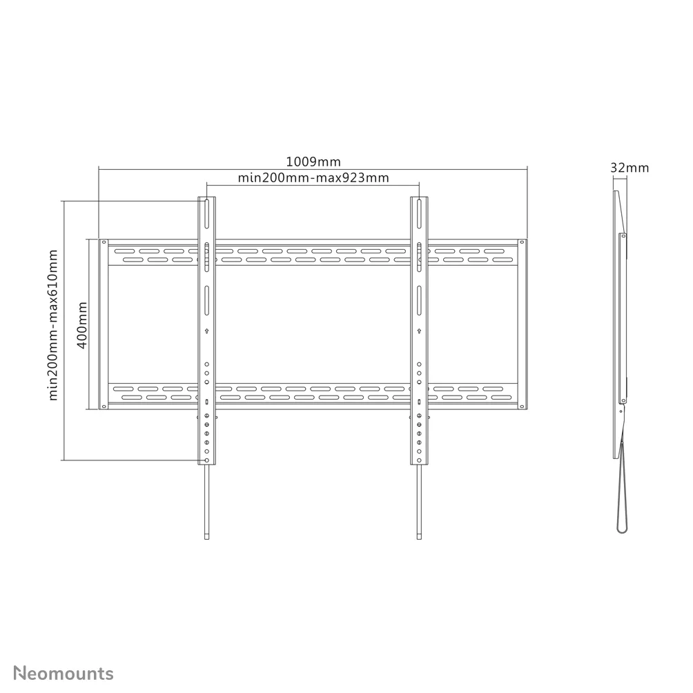 Neomounts LFD-W1000 suport perete fix 60-100 inch 125kg angle