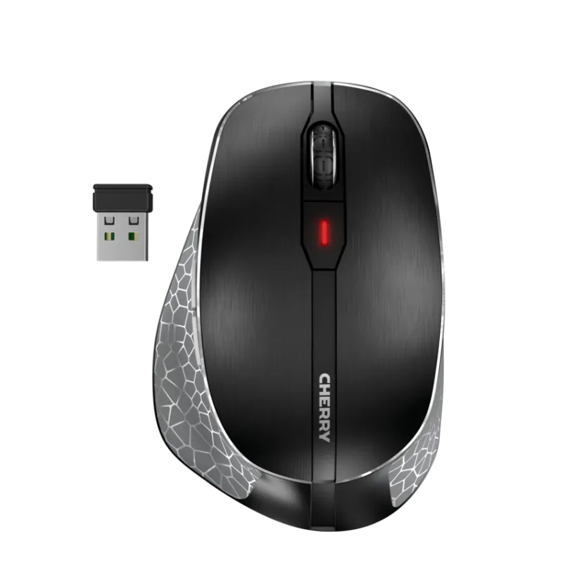 Cherry MW 8C ERGO Mouse optic fără fir 3000 dpi, 6 butoane, negru, AES-128