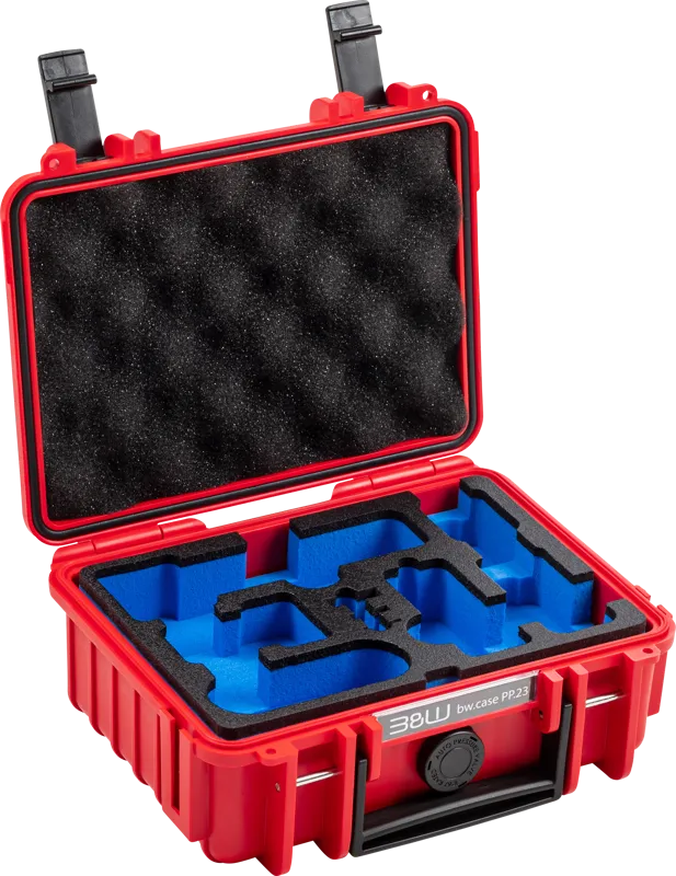 B&W Cases Type 500 for DJI Osmo Pocket 3 Creator Combo, Red