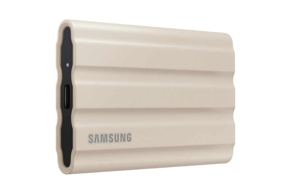 SSD Samsung MU-PE1T0K/EU, Portabil T7 Shield 1Tb, USB 3.2, Beige 