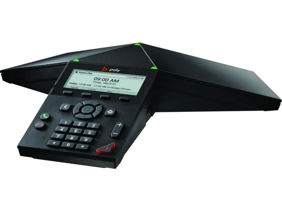 HP Poly Trio 8300 IP Conference Phone and PoE-enabled 