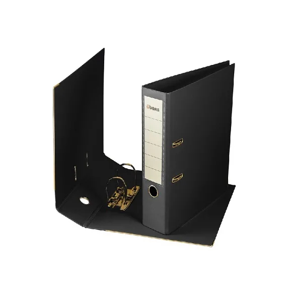 Ubers Biblioraft dublu plastifiat 5cm negru, margini metalice