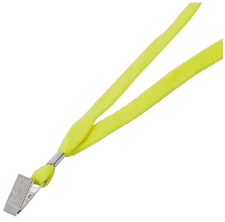 Office Clips ecuson cu snur textil galben