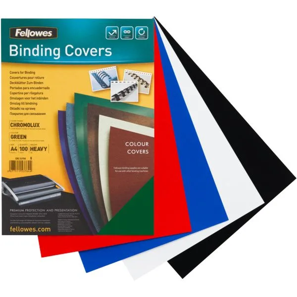 Office Coperti indosariat carton lucios 250g/mp colorat in masa negru/albastru/rosu