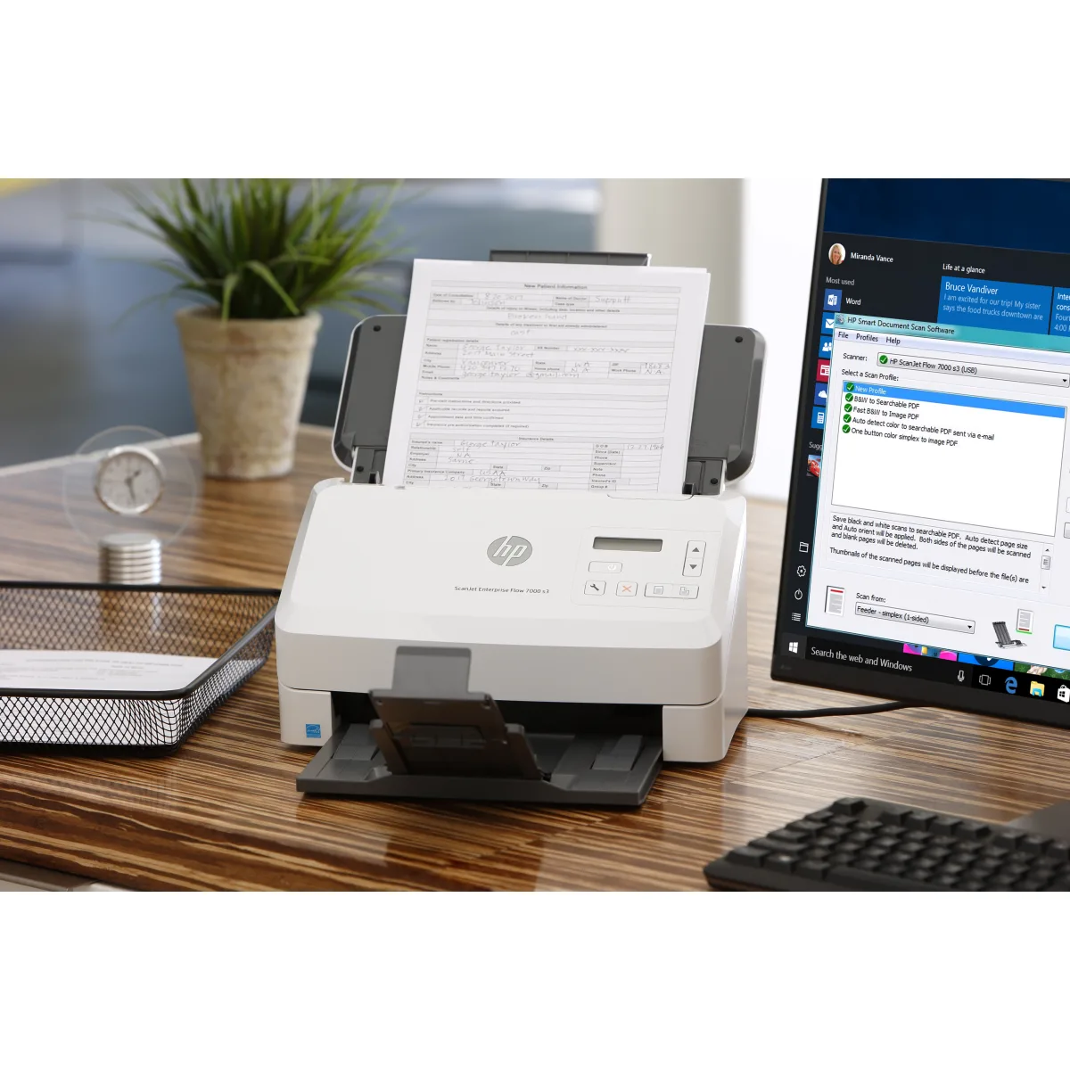 HP ScanJet Enterprise Flow 7000 s3 scanner A4 75 ppm lifestyle