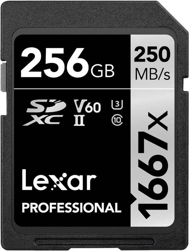 Lexar SDXC Pro 1667X UHS-II U3 R250/W120 (V60) 256G
