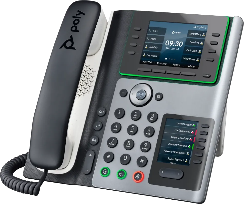 HP Poly Edge E450 IP Phone and PoE-enabled