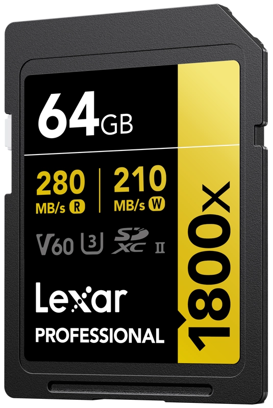 Lexar SDXC Pro 1800x U3 UHS-II R280/W210 (V60) 64GB 