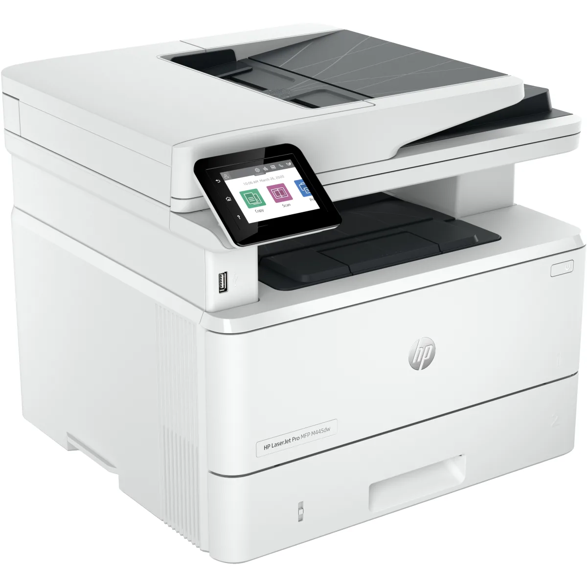 HP LaserJet Pro MFP 4102dw multifunctional mono Wi-Fi (2Z622F) angle