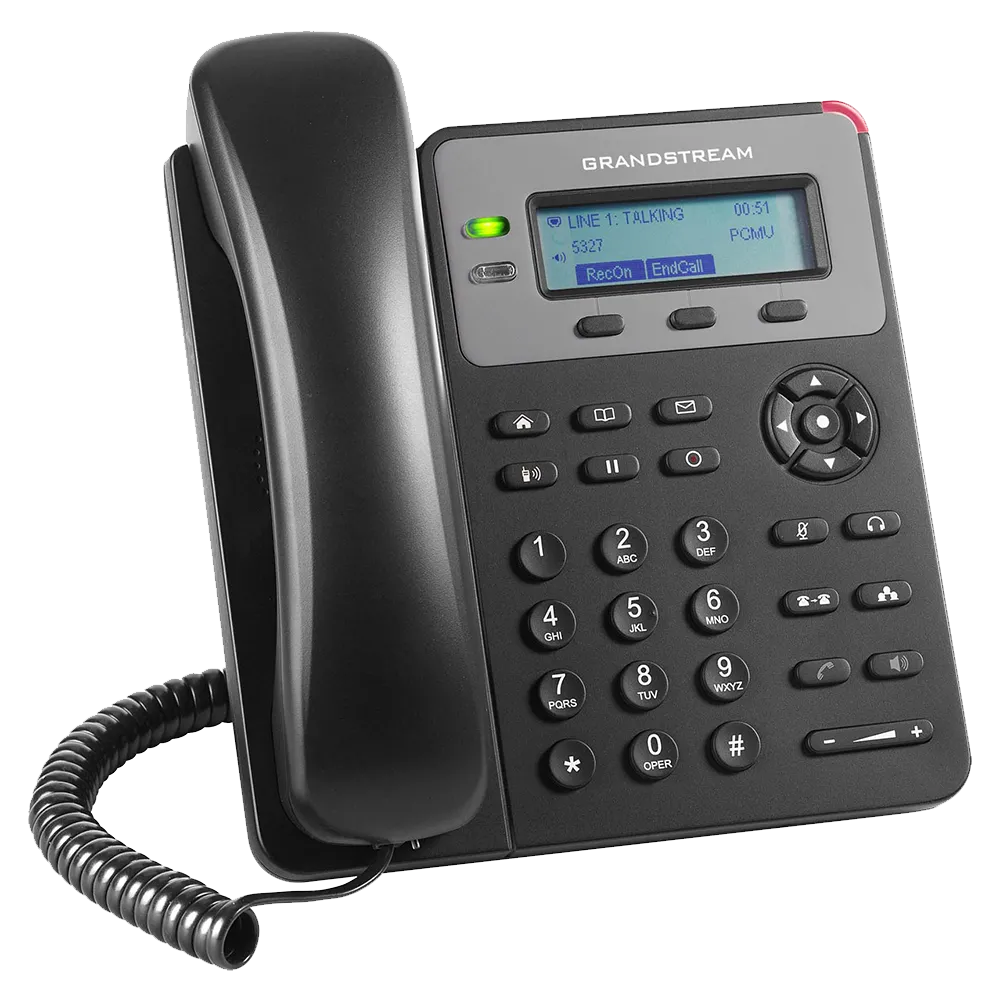 Grandstream Networks GXP1615 basic IP phone, 1x SIP account, 2x lines, PoE 