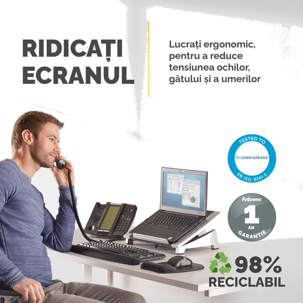 Fellowes Office Suites suport laptop reglabil 14-19cm, pana la 17 inch 