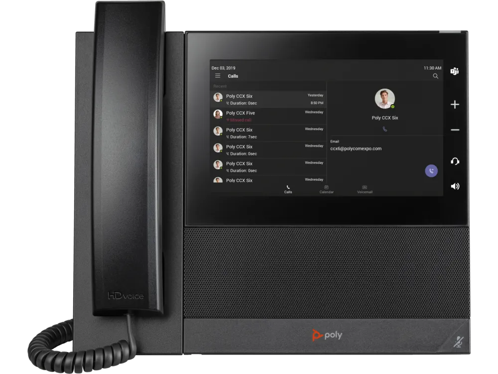 HP Poly CCX 600 Business Media Phone for Microsoft Teams and PoE-enabled 