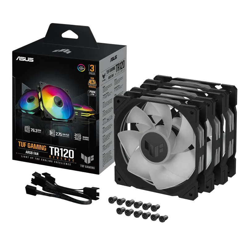 Asus Cooler carcasa 120 mm Reverse ARGB negru TUF Gaming 