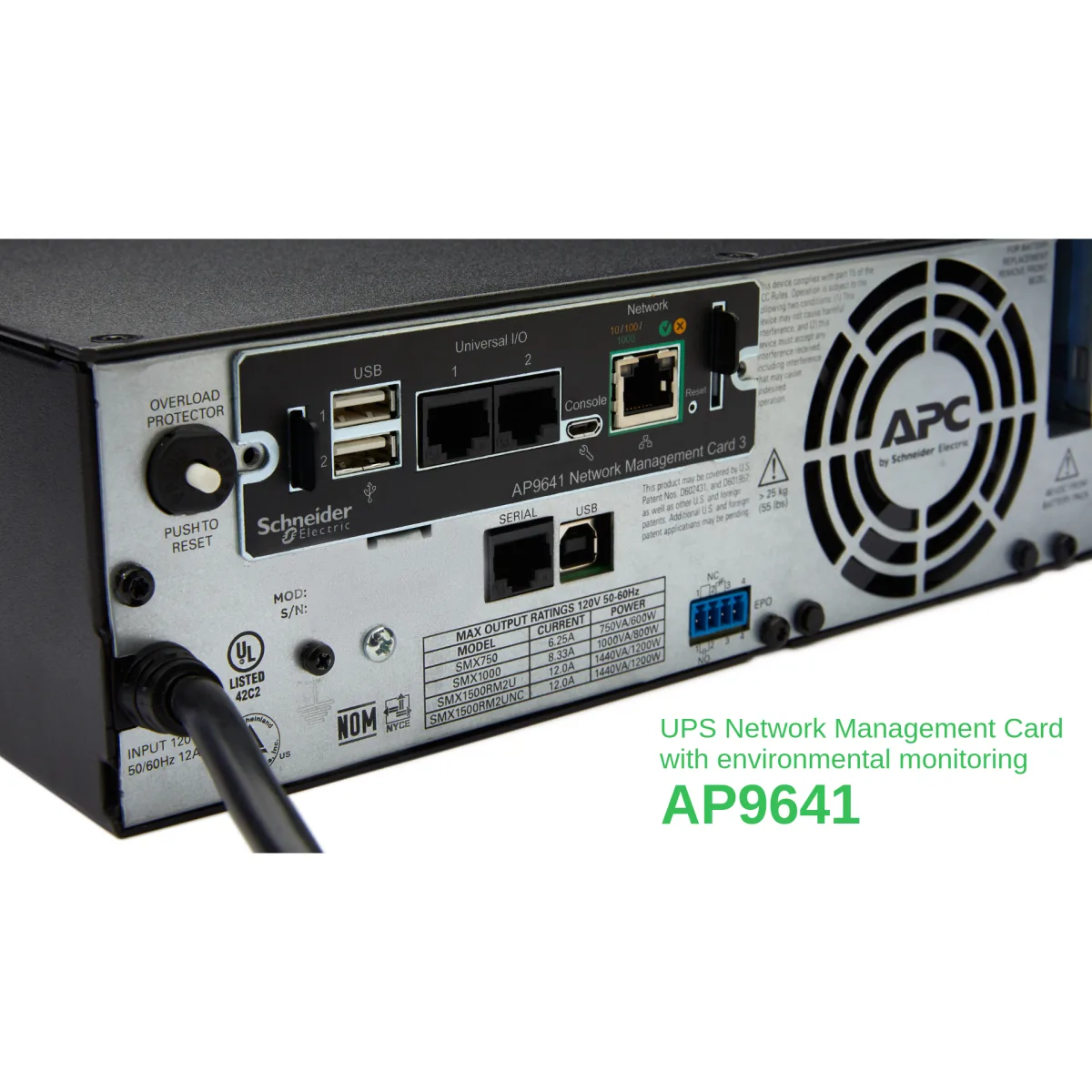 APC UPS Network Management Card 3 with Environmental Monitoring angle