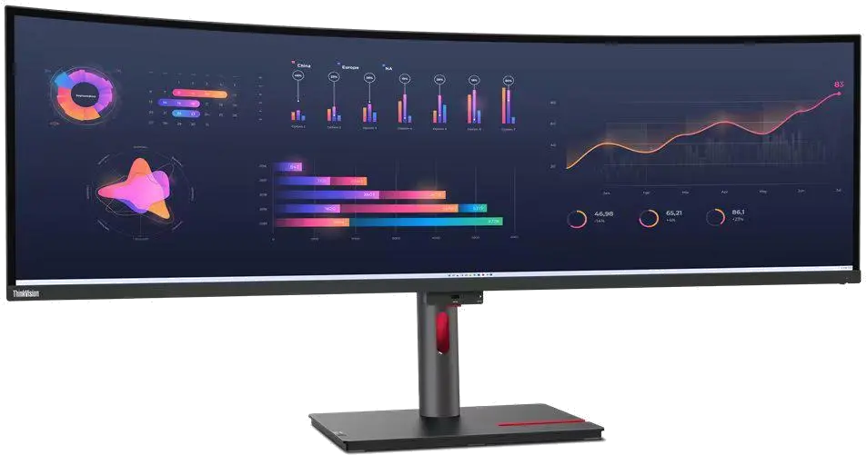 Lenovo ThinkVision P49w-30 monitor curbat 49 inch IPS DQHD Thunderbolt 4 