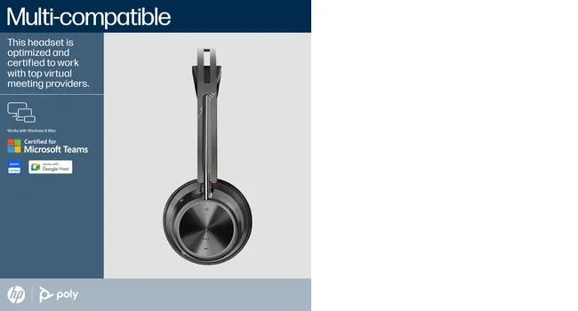 HP Poly Casca Voyager Focus 2 -M cu suport de incarcare, Binaural, On-Ear, USB-C/A 