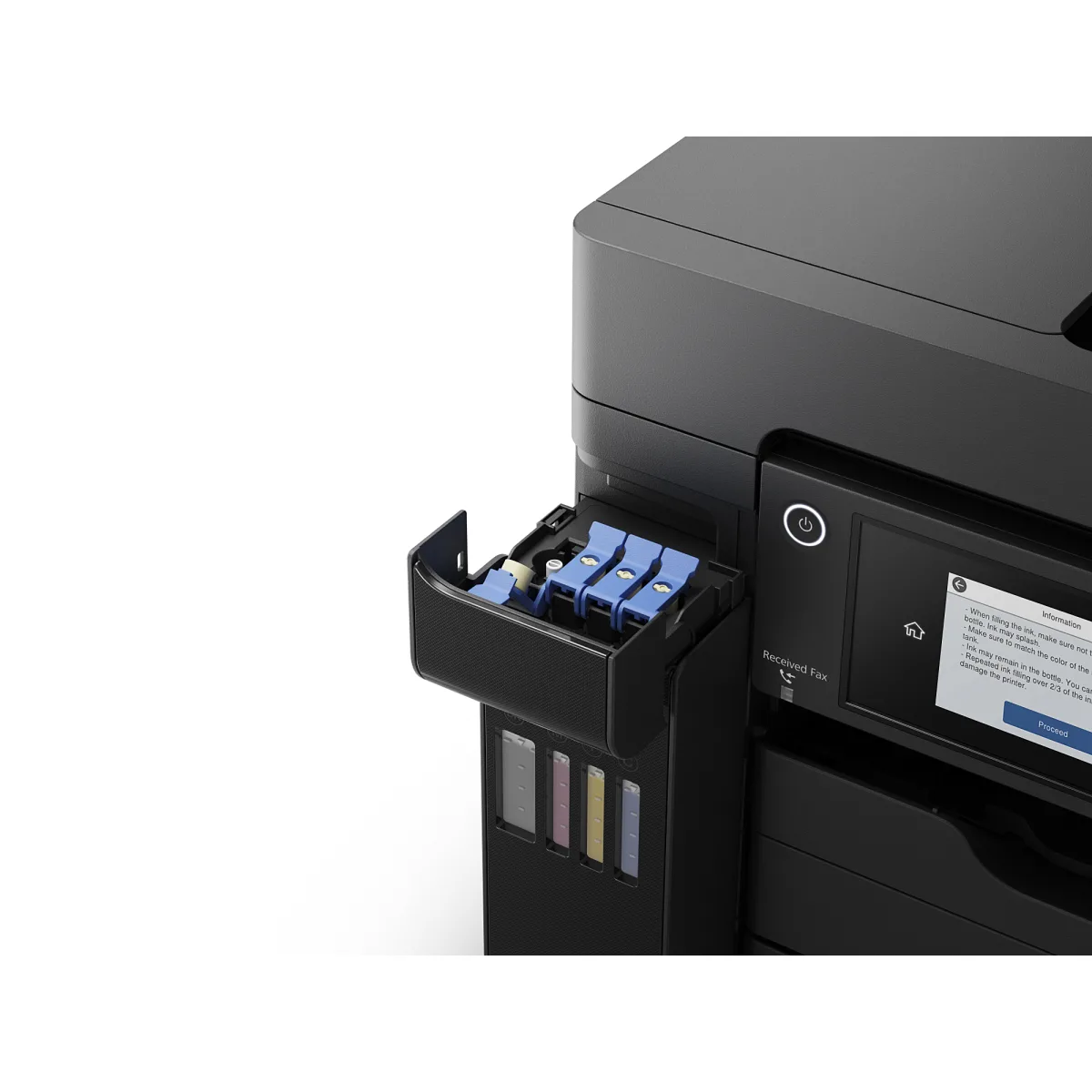 Epson EcoTank L15150 multifunctional CISS A3+ fax C11CH72402 angle