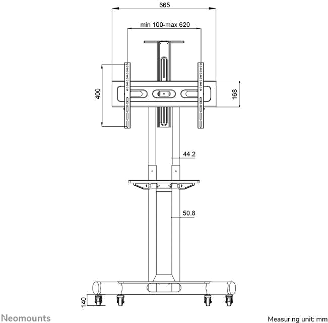 Neomounts Stand podea mobil/fix pentru display-uri cu diagonale 32''-75'' 