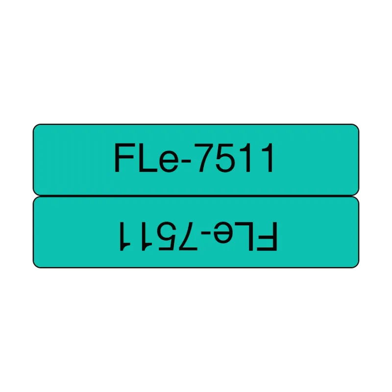 Brother Etichete cabluri FLE-7511 45x21mm negru pe verde